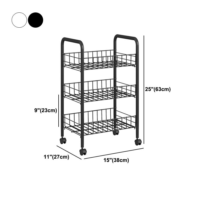 Open Industrial Etagere Bookshelf Steel Frame Plastic Shelf Bookshelf with Caster Wheels