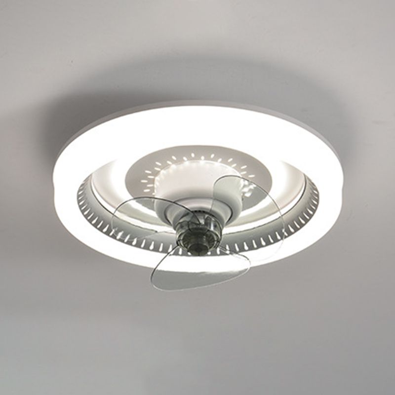 3-Blade LED Ceiling Fan Modernism Polish Finish Fan with Light for Room