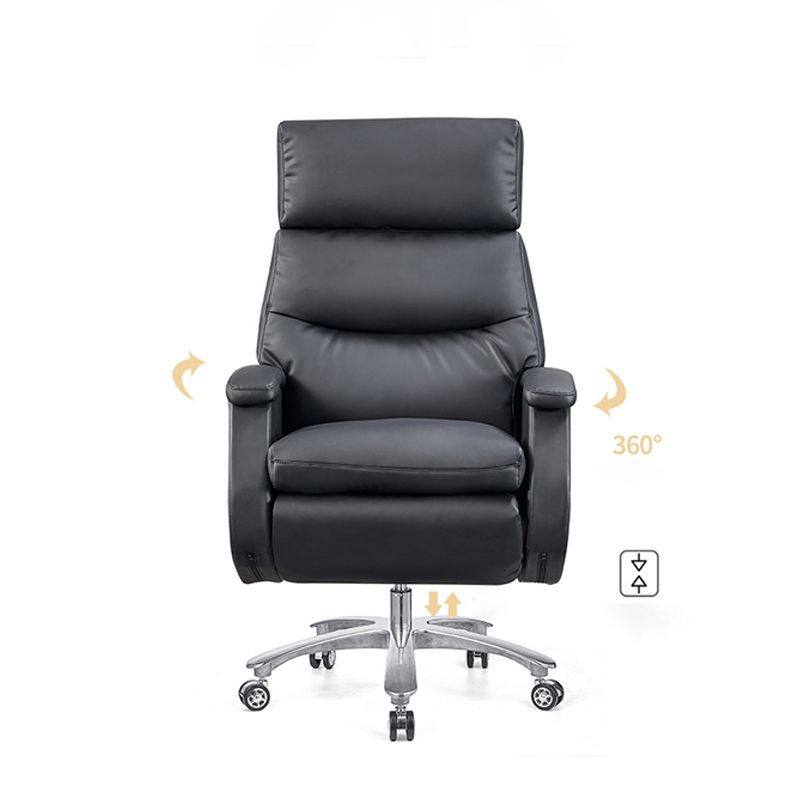 Modern Office Chair Armless Leather Adjustable Seat Height Desk Chair with Wheels