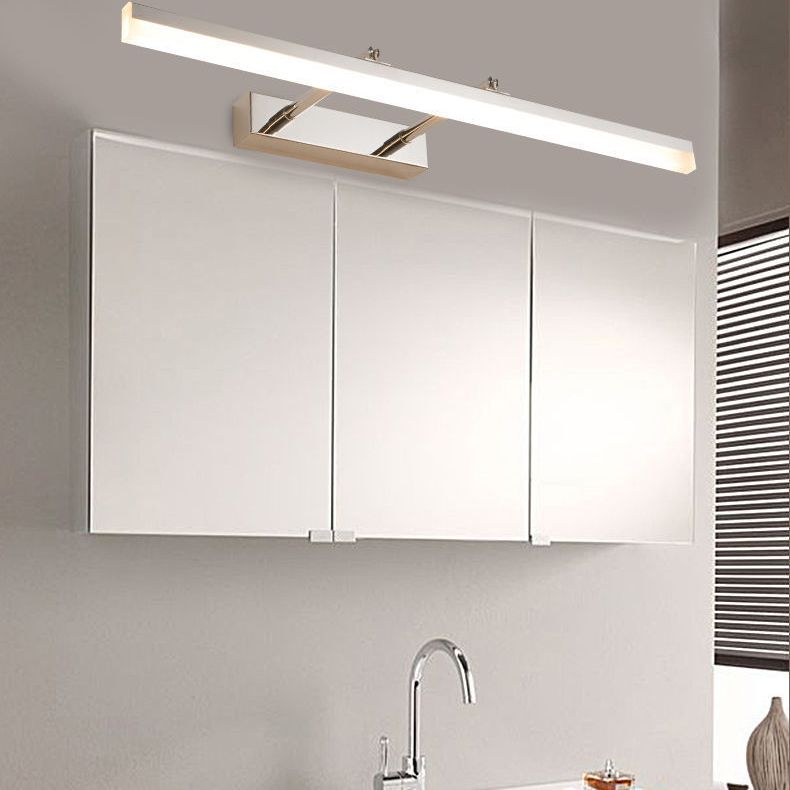 Metal Shade Linear Swing Arm Lights Malled Flexure 1 cabeza de montaje en la pared en plata