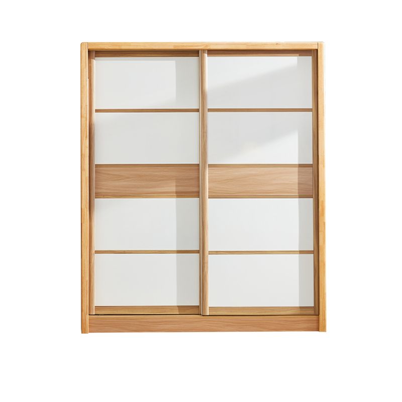 Solid Wood Kids Closet Modern Style Wardrobe Closet with Sliding Door