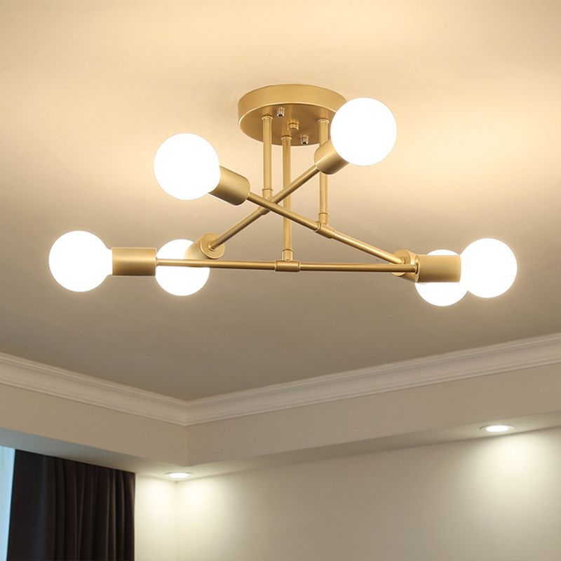 Linear Flush Mount Ceiling Light Minimalistic Metal Flush Light