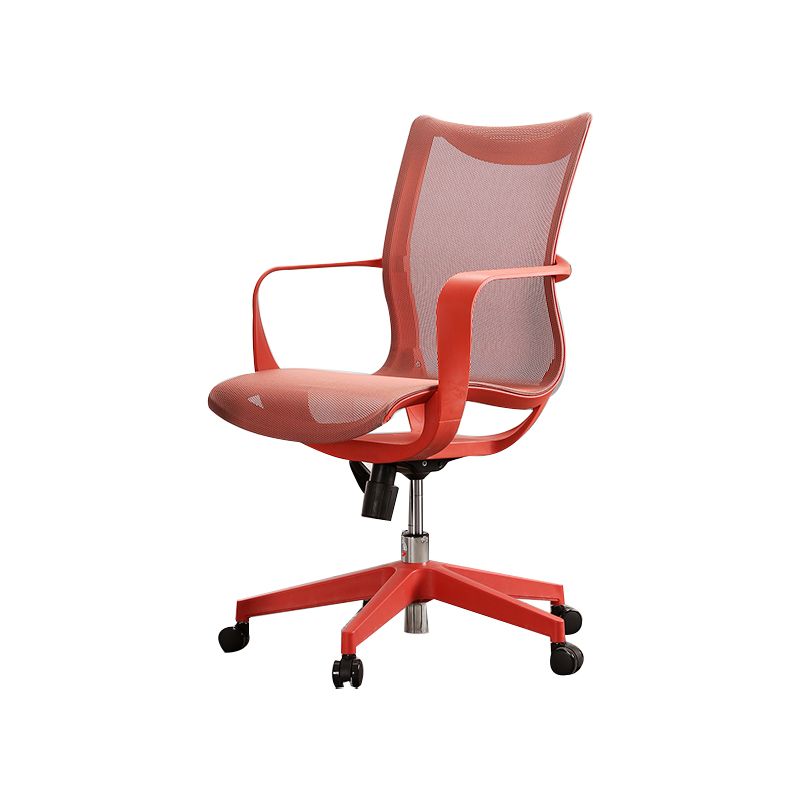 Contemporary Fixed Arms Task Chair Wheels Included Desk Chair for Office