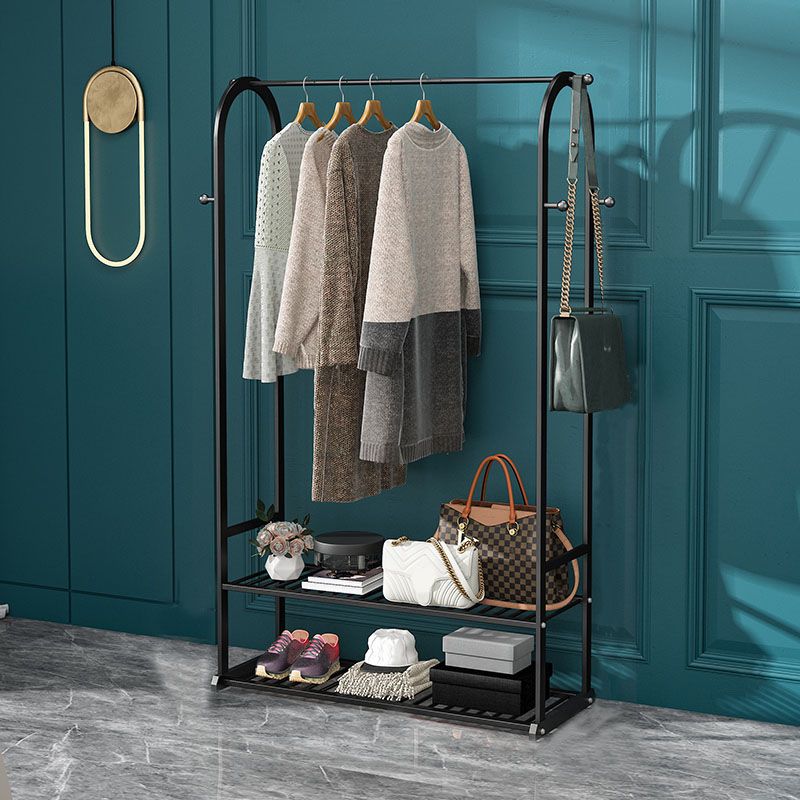 Glam Hall Tree Metal No Distresses Free Standing Shelving Included Coat Rack