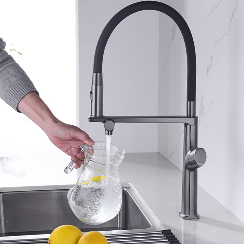 Farmhouse Spring Spout Water Filler One Handle High Arch Kitchen Faucet