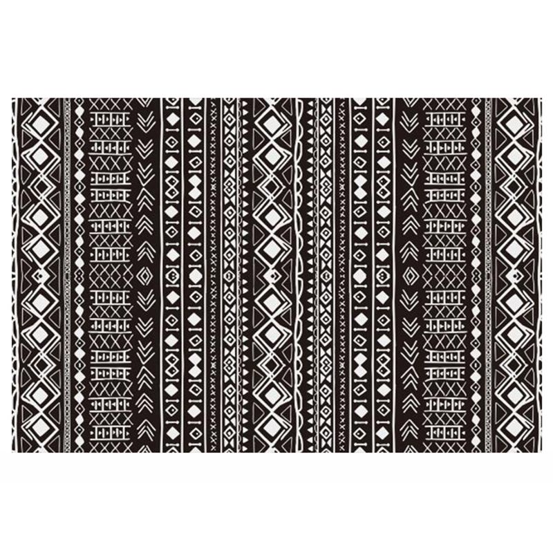 Eenvoudige vaste kleur Boheems Trug Polyester Tribal Pattern Area Rug Stain resistent tapijt voor slaapkamer