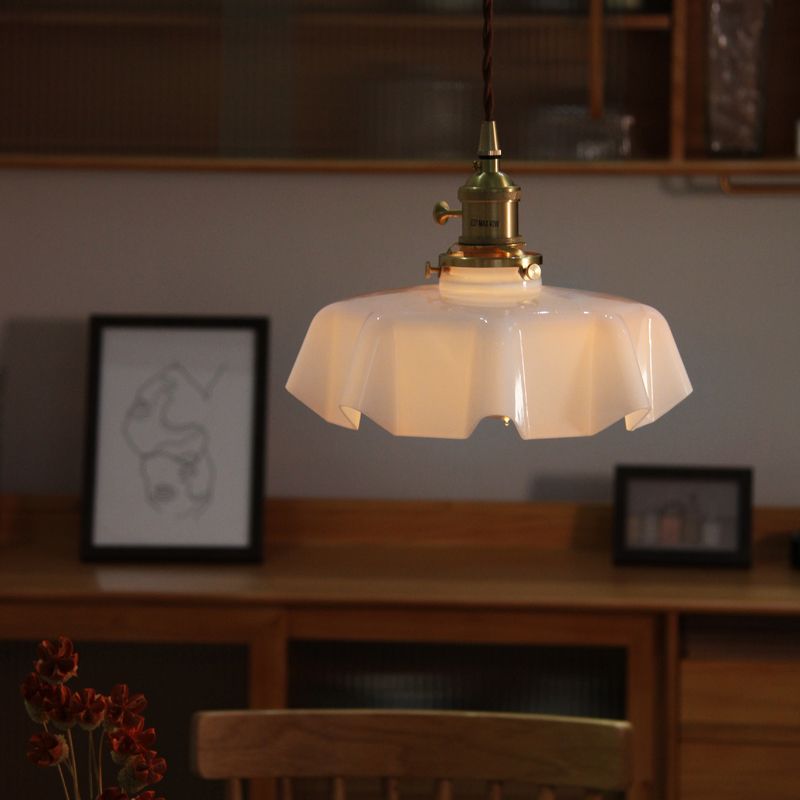 Helder glas eigentijdse hanglamp 1-licht hangend plafondlicht voor eetkamer