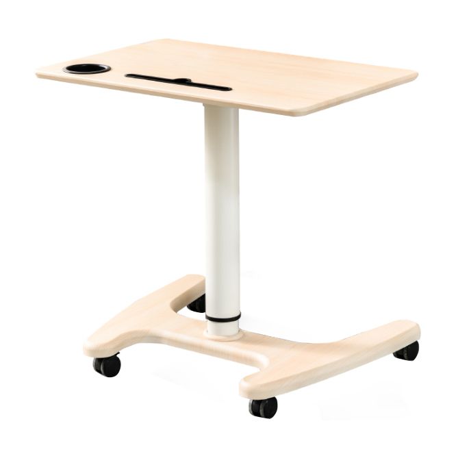 Rectangular Shaped Standing Desk Reversible Brown/Natural Writing Desks for Office