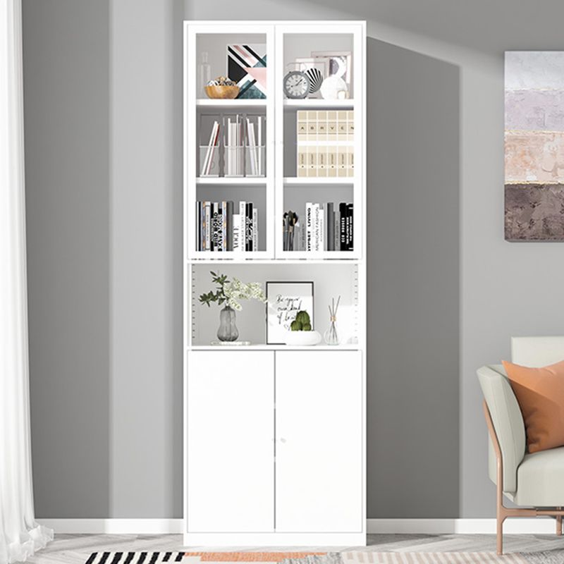 Metal Enclosed Bookshelf Modern Minimalist Rectangular Standard Bookcase