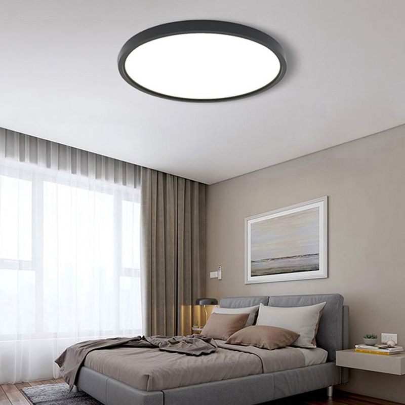 Modern Circular Flush Mount Light Fixtures Acrylic 1 Light Ceiling Lamp