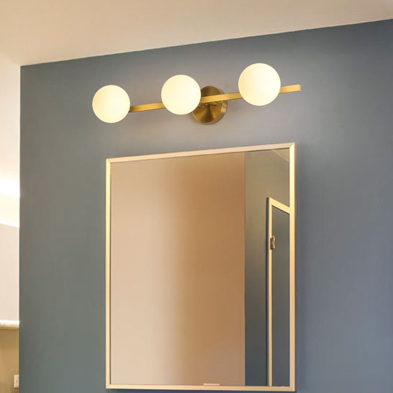 Bubble Sconce Light Fixture Minimalist Style Metal Gold Wall Lighting Fixture for Bathroom