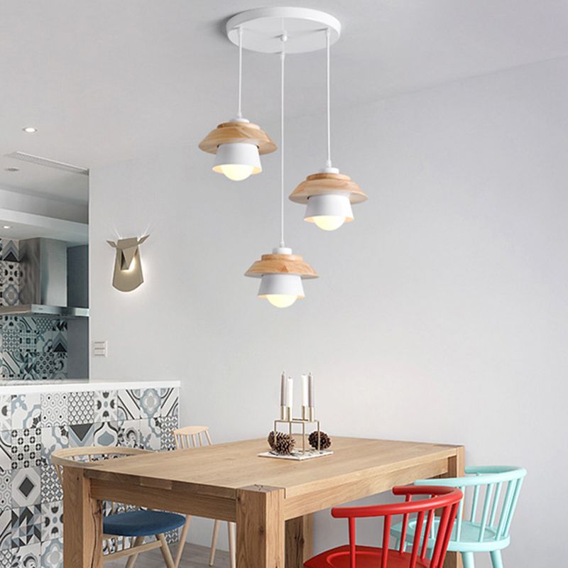 Wooden Hanging Pendant Light Modern Style Suspension Pendant Light