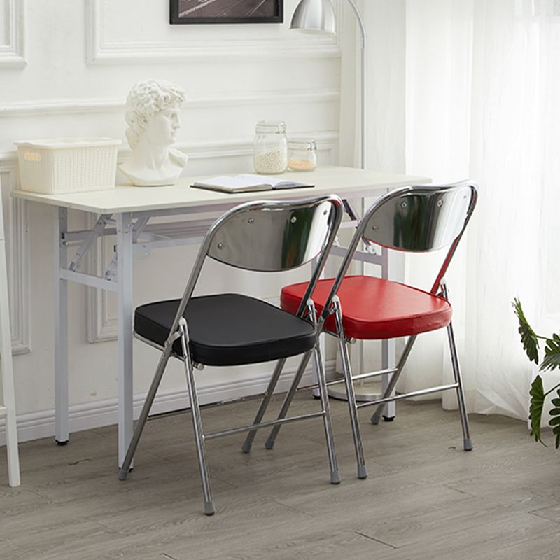 Contemporary Style Folding Open Back Metal Armless Dining Chairs(Set of 4/8)