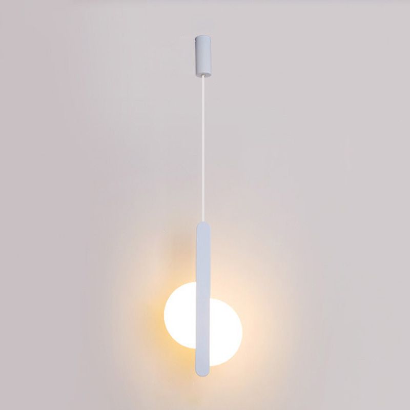 Minimaliste petit pendentif à la hauteur acrylique à hauteur de chevet réglable LED PENDULUL