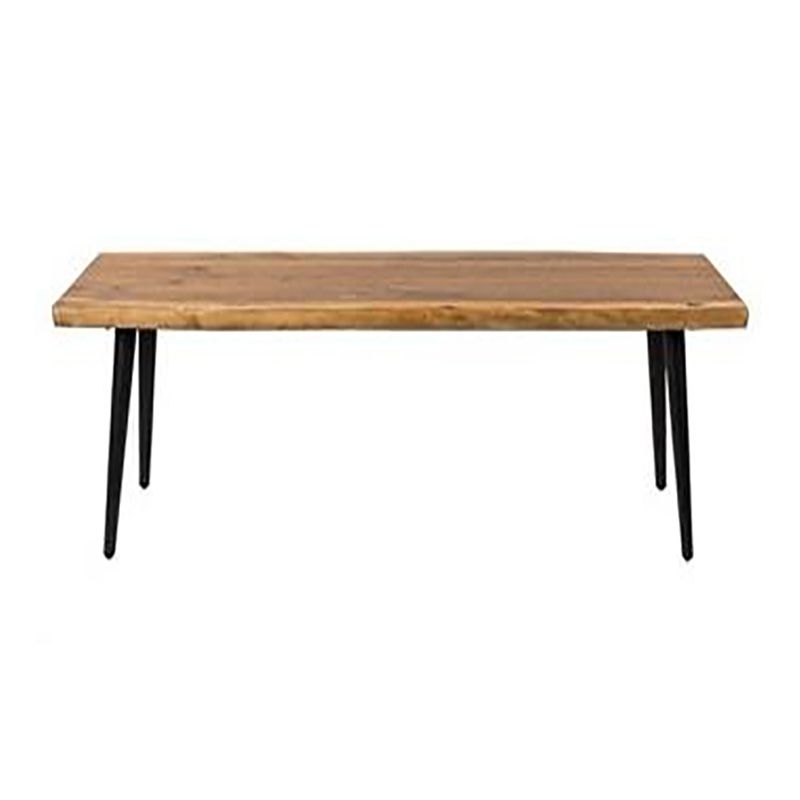 11.7-inch W Modern Seating Bench Solid Wood Metal Solid Color Bench