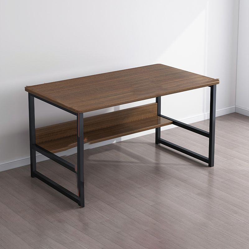 Engineered Wood Writing Desk Industrial Rectangular Desk with Metal Legs