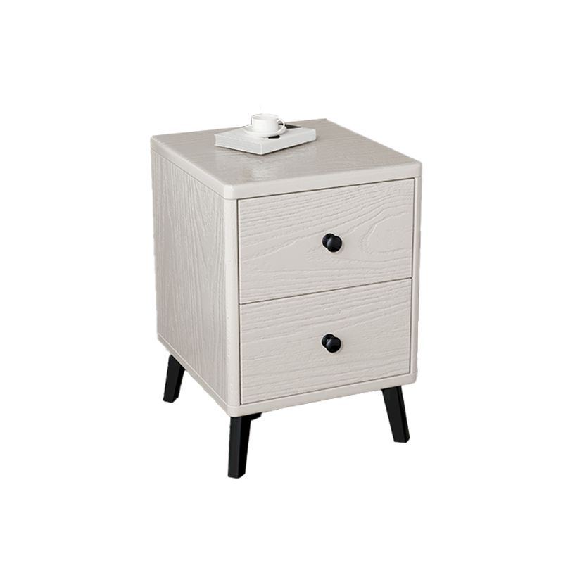 Solid Wood Bedside Cabinet Contemporary Bed Nightstand for Bedroom