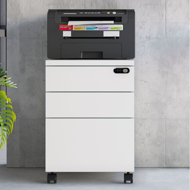 Modern File Cabinet Wooden Frame Lock Storage Filing Cabinet