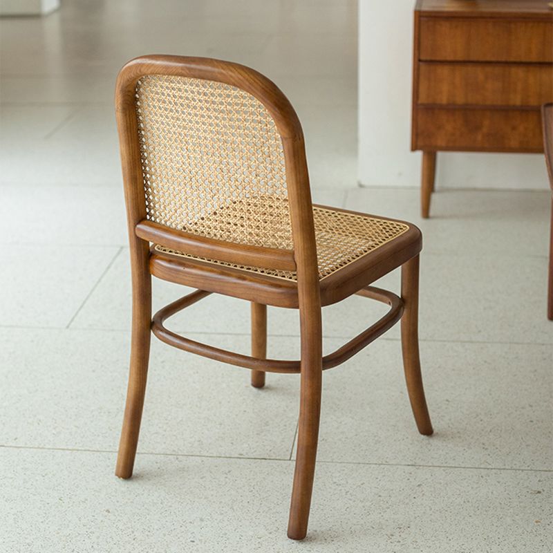 Traditional Style Dining Chair Solid Wood Open Back Side Chair for Home