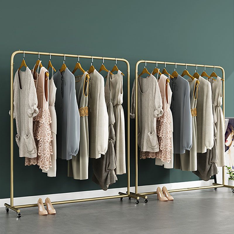 Industrial Style Coat Rack Metallic Free Standing Coat Rack with Sheave