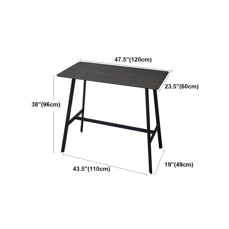 Contemporary Rectangle Table Dining Bar Counter Table for Kitchen