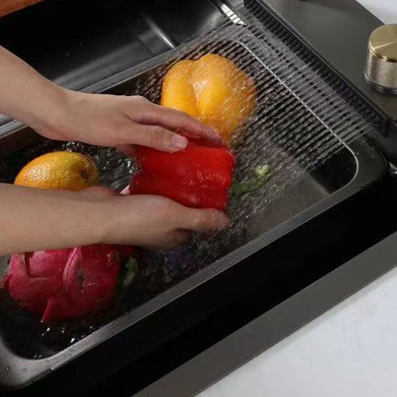 Modern Kitchen Sink Stainless Steel with Accessories and Faucet Bar Prep Sink