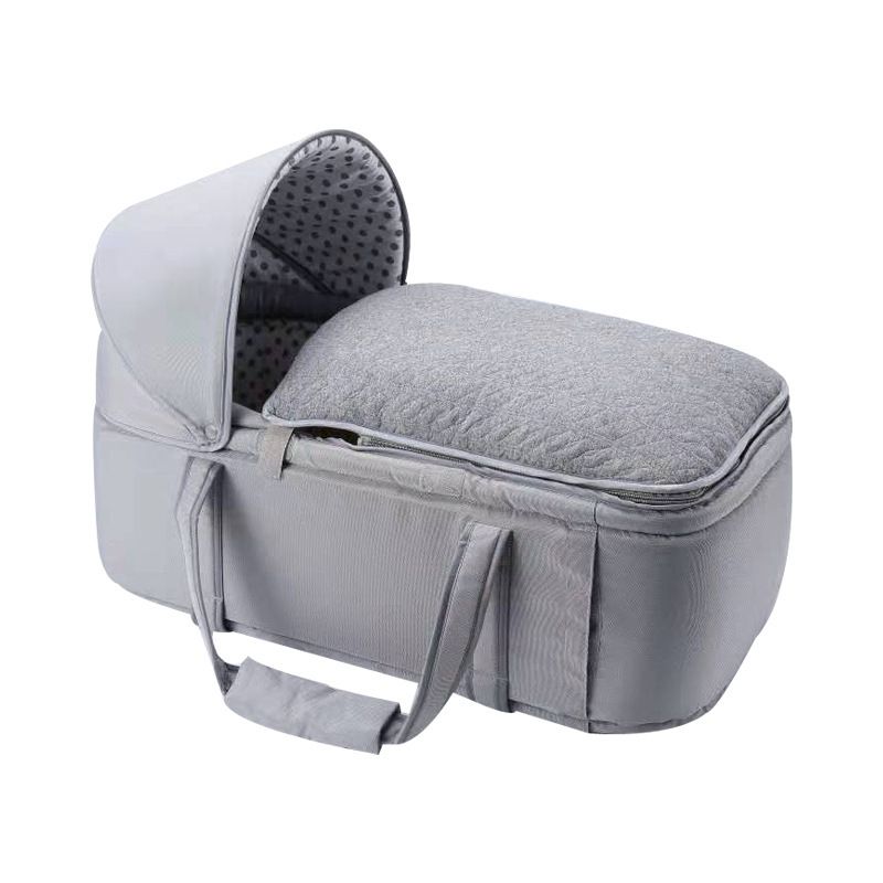 Portable Crib Cradle Oval Moses Basket With Canopy and Stand