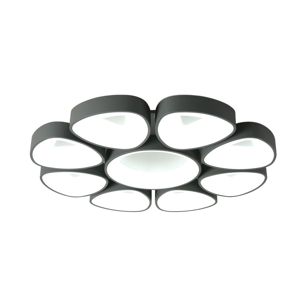 Floral Flush Light Nordic Acrylic Grey/White LED Ceiling Mount Fixture in Warm/White Light