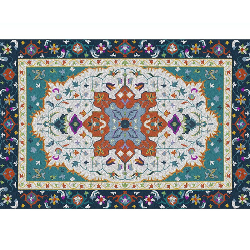 Tapis de salon multicolore Oriental Geo Motherned Area Tapis Polypropylène non glissant Backing Pet Friendly Indoor tapis