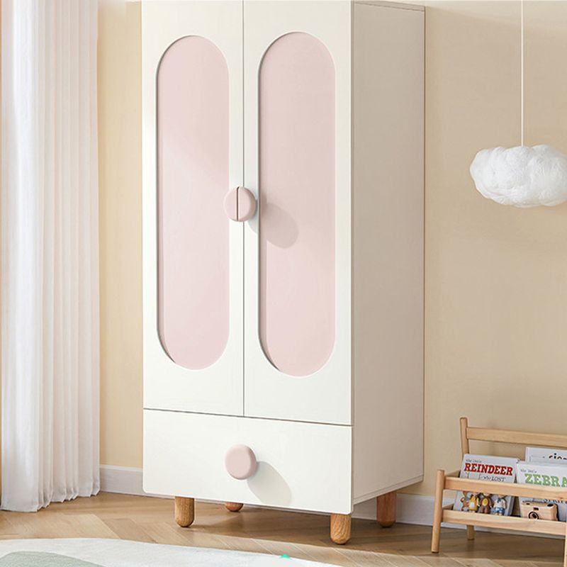 Pink and Blue Wardrobe Armoire Wooden Wardrobe Armoire with Door