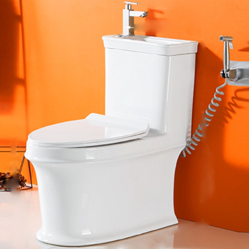 Modern Ceramic Toilet Bowl Floor Mounted Urine Toilet with Seat for Washroom