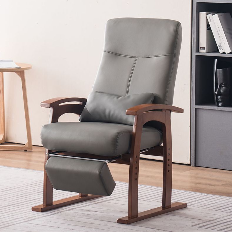 Modern Recliner Chair in Solid Wood Frame with Independent Foot Movement