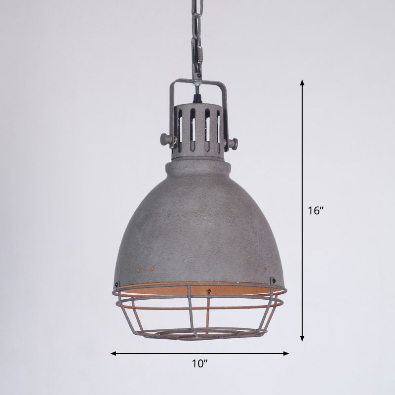 Single Shaded Suspension Lighting Industrial Metal Pendant Ceiling Lamp for Bistro