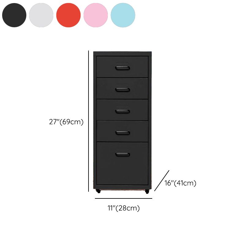 Traditional Cabinet Metal Vertical File with Drawers and Pedestal Cabinet