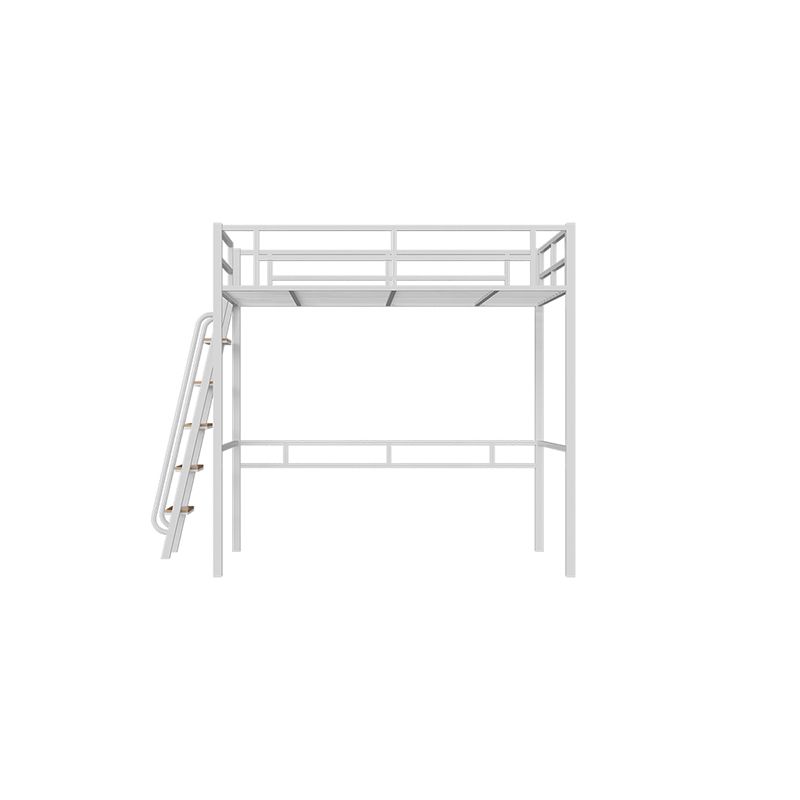 Built-In Ladder Guardrail Loft Bed Headboard Bed with Footboard