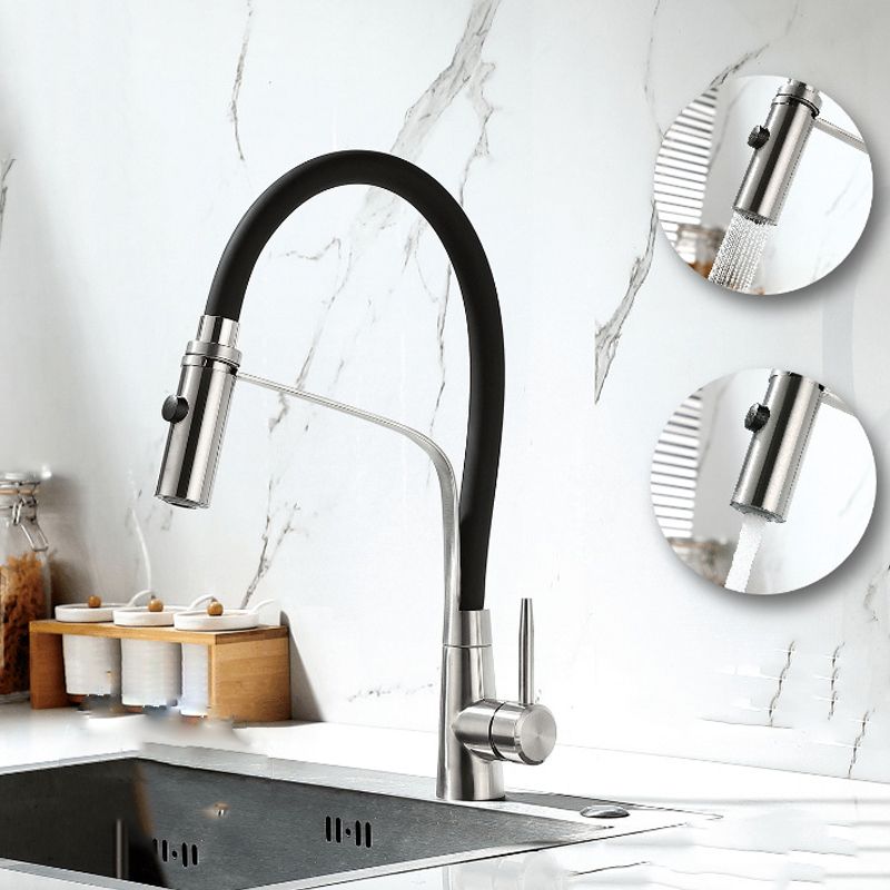 1-Handle 2-Function Kitchen Faucet Pulldown Kitchen Sink Faucet with Sprayer and Handles