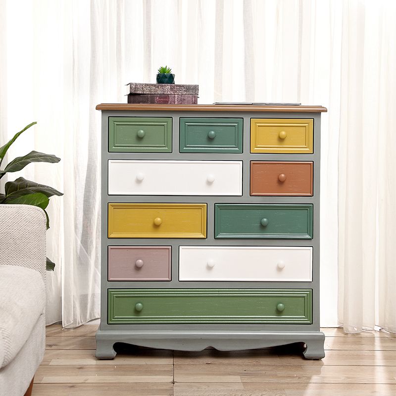 Retro Style Wooden Storage Chest Dresser Bedroom Storage Chest with Drawers