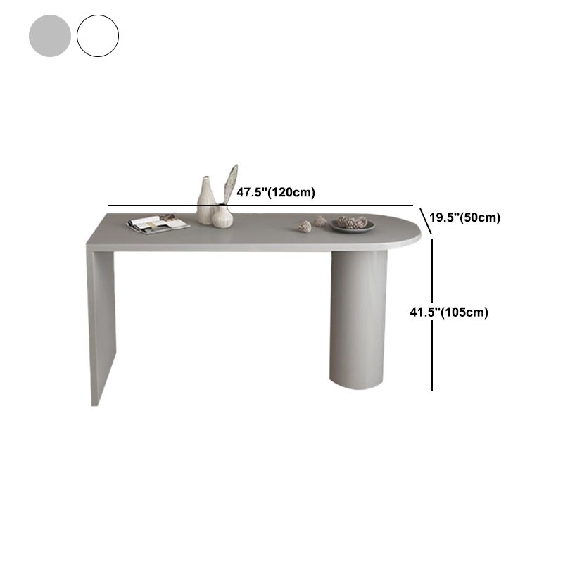 Matte Finish Wood Top Bar Table with Double Pedestal Modern Pub Table for Small Places