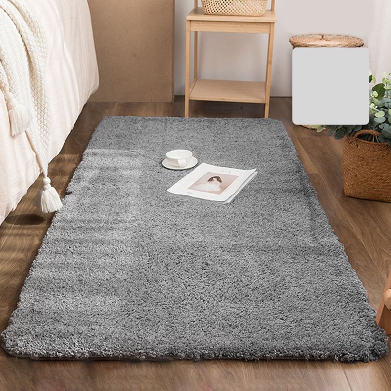 Multi-Colored Bedroom Rug Classic Solid Color Area Carpet Polyster Non-Slip Stain-Resistant Indoor Rug