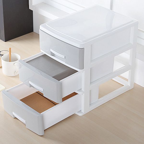 Contemporary File Cabinet Plastic Lateral Drawers Filing Cabinet for Home and Office