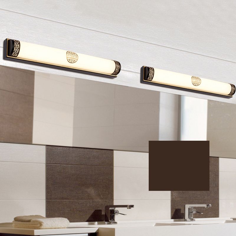 Luces de tocador montado en la pared lineal moderna iluminación de tocador de acrílico para baño y baño