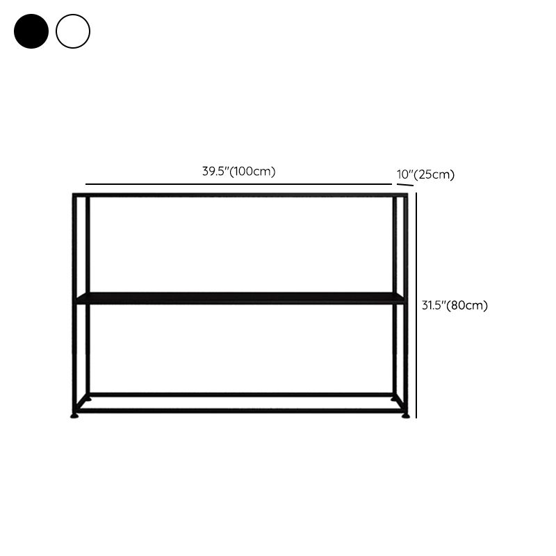 31.5" Tall Modern Console Table Iron Accent Table with Shelf