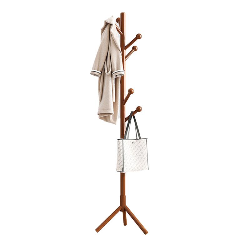 Modern Coat Hanger Wooden Framed Free Standing Coat Rack with Hooks