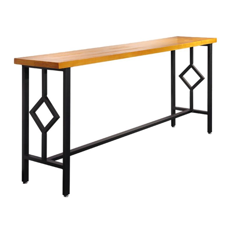 Industrial Style Wood Top Bar Table 42-inch Height Counter Table for Coffee Shop