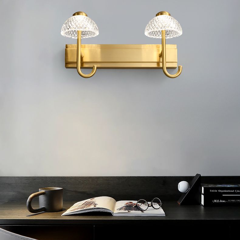 Metal Vanity Wall Sconce Contemporary Armed Wall Mounted Lamp for Bathroom