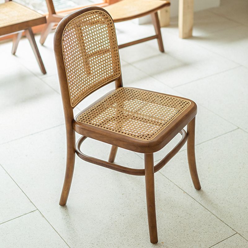 Traditional Style Dining Chair Solid Wood Open Back Side Chair for Home