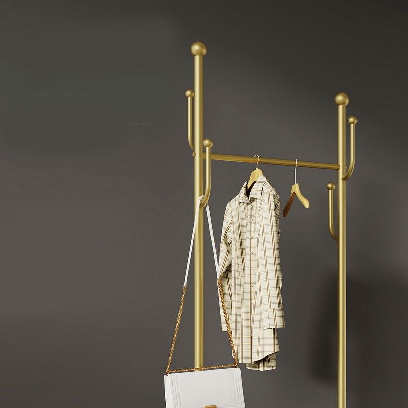 Modern Metal Clothes Hanger Plain Coat Rack with Marble Bottom