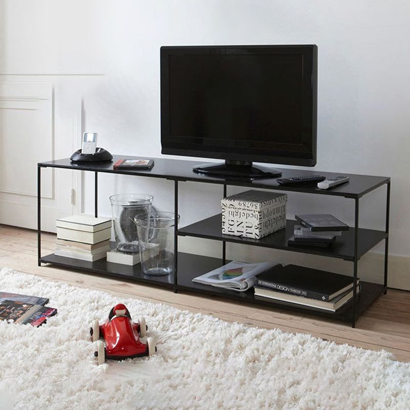 Industrial TV Media Stand Open Shelving TV Stand Console with Shelves