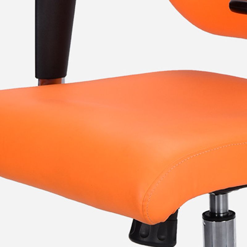 Modern Desk Chair Leather Executive Chair High-Back Chair in Orange