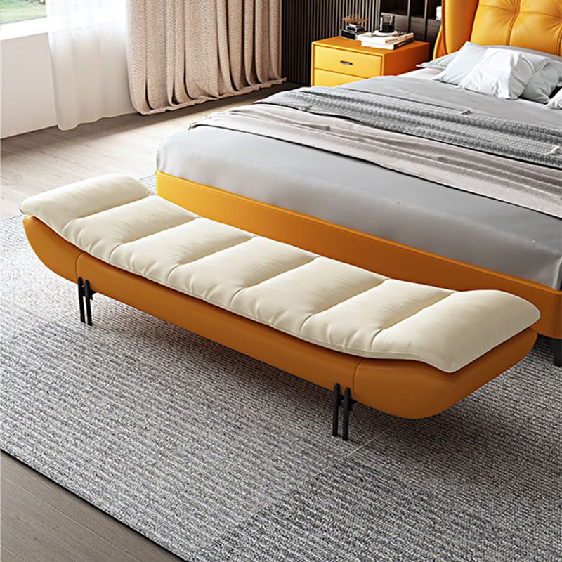 Modern Cushioned Seating Bench Entryway and Bedroom Bench , 18" W